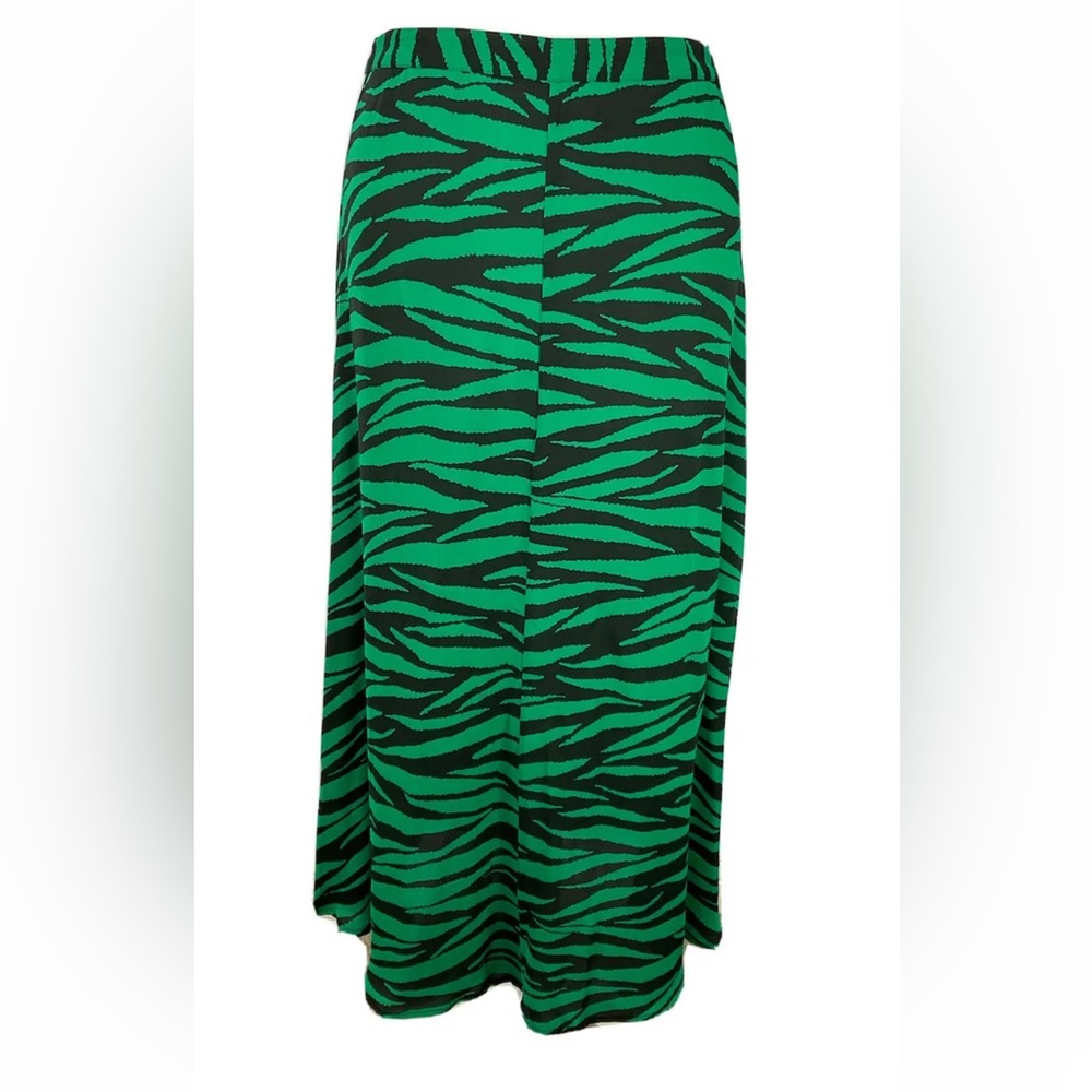 WHISTLES Animal Zebra Striped Print A Line Midi Buttoned Skirt UK 10 - Picture 4 of 10